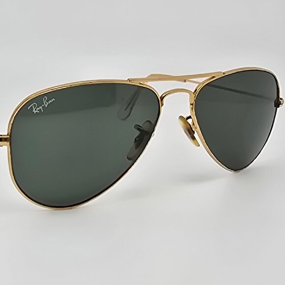 *SOLD* Ray-Ban RB3044 L0207 Gold Frame G-15 Lens Aviator Extra Small Sunglasses - Picture 6 of 15